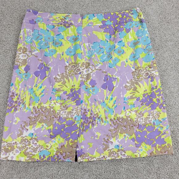 Talbots Womens Skirt 12 Green & Purple Lot of 2 Pencil Straight Stretch Casual - Picture 8 of 16